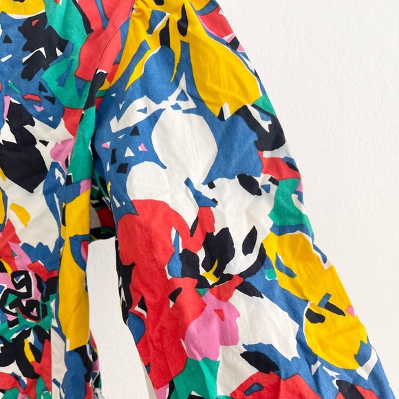 Vintage Guy LaRoche Paris Peplum Colorful Blazer Pop Art Graffiti 80s 90s Top - Picture 9 of 11